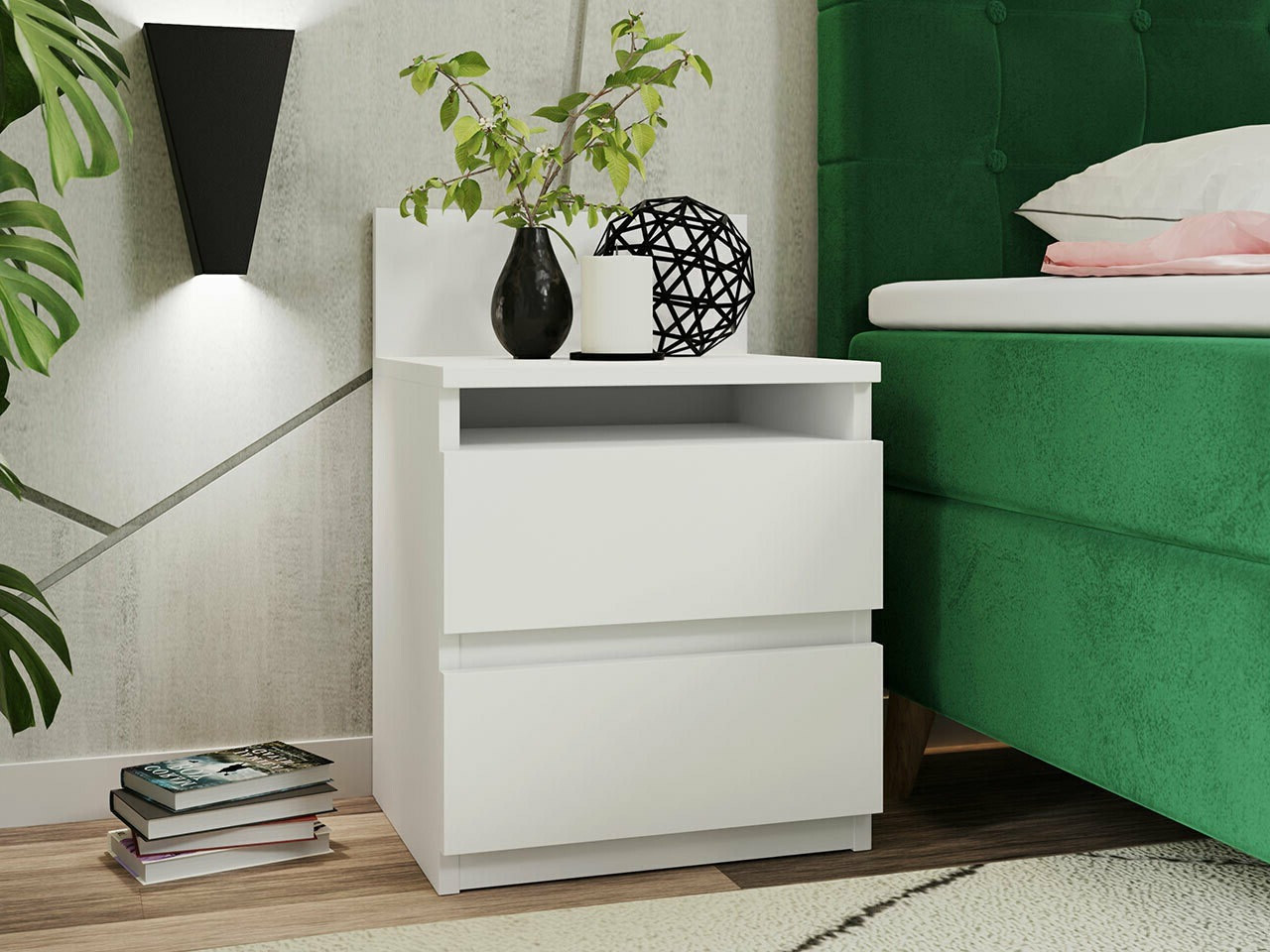 Table de chevet Comfivo Structor (Blanc)