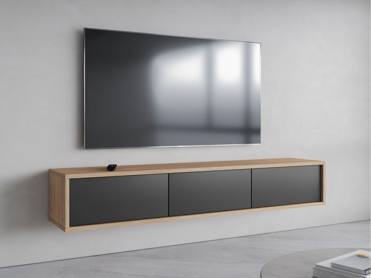 Meuble TV Austin 324 (Chêne + Anthracite)