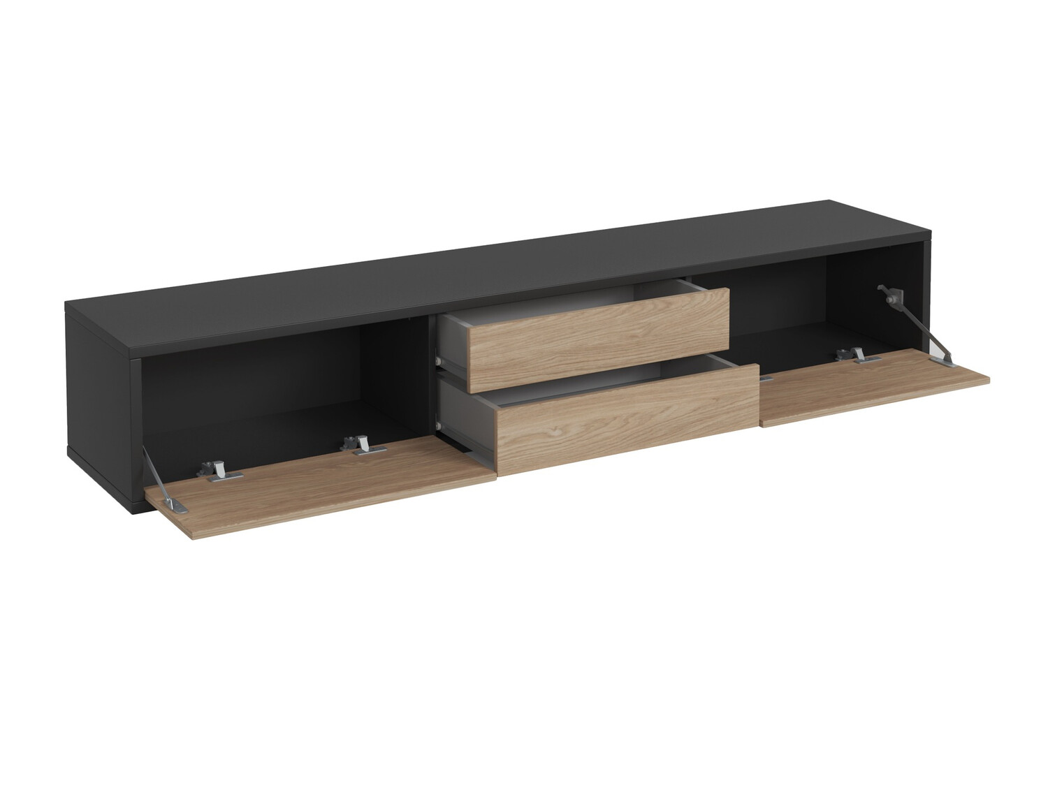 Meuble TV Austin 325 (Anthracite + Chêne)