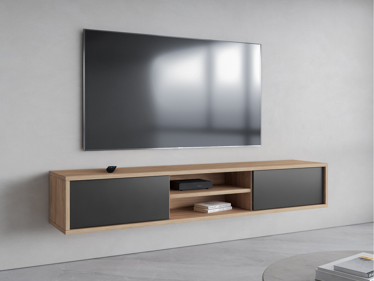 Meuble TV Austin 326 (Chêne + Anthracite)