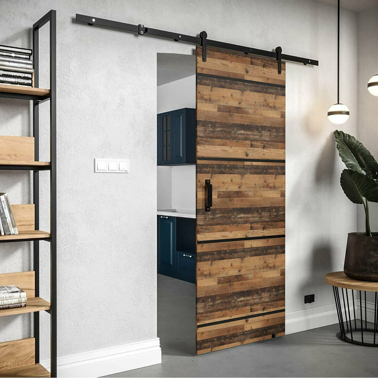 Porte coulissante Hartford 460 (Brun vieilli)