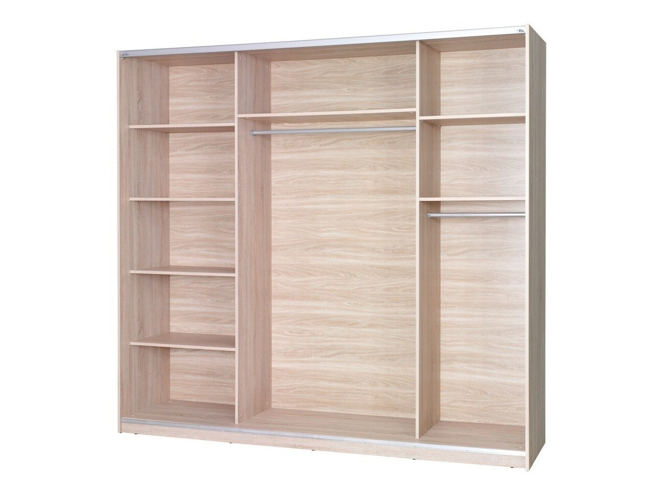 Armoire Murrieta 136 (Chêne de san remo + Gris)