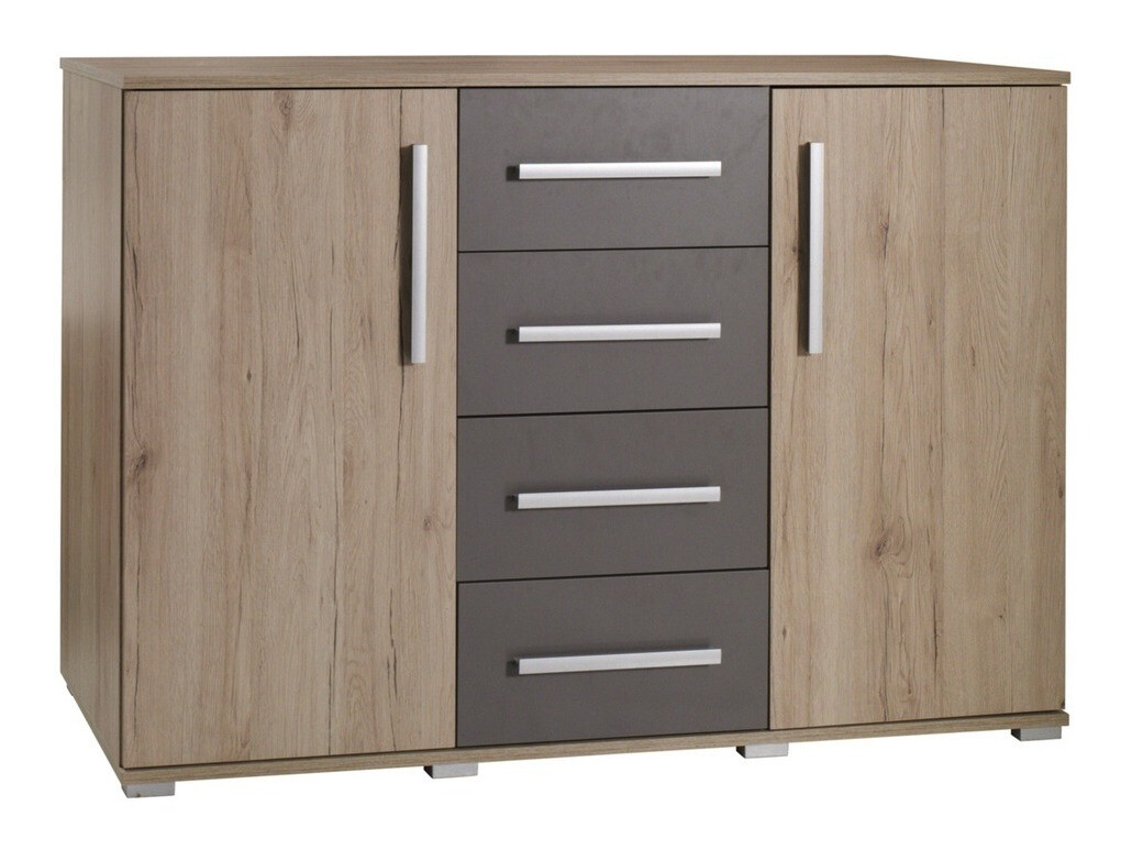 Ensemble de chambre Murrieta 151 (Chêne de san remo + Gris)