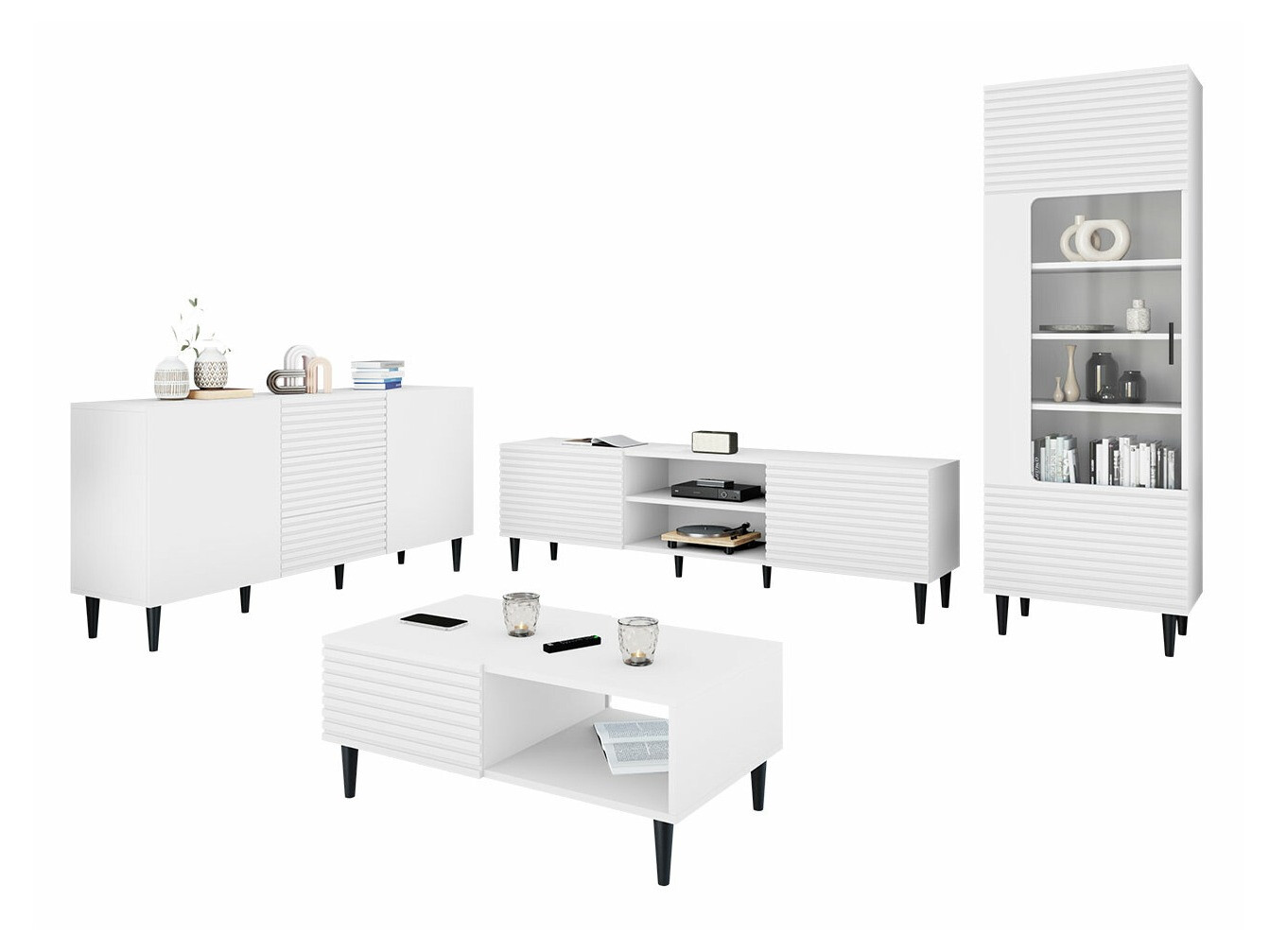 Ensemble de salon Comfivo Mavmono 108 (Blanc)