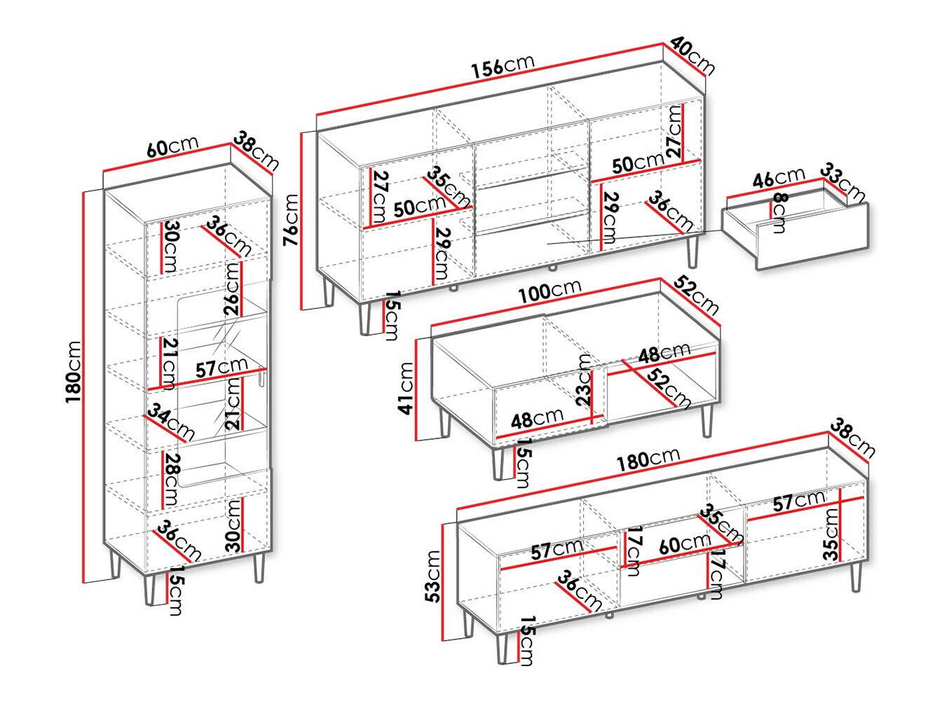 Ensemble de salon Comfivo Mavmono 108 (Blanc)