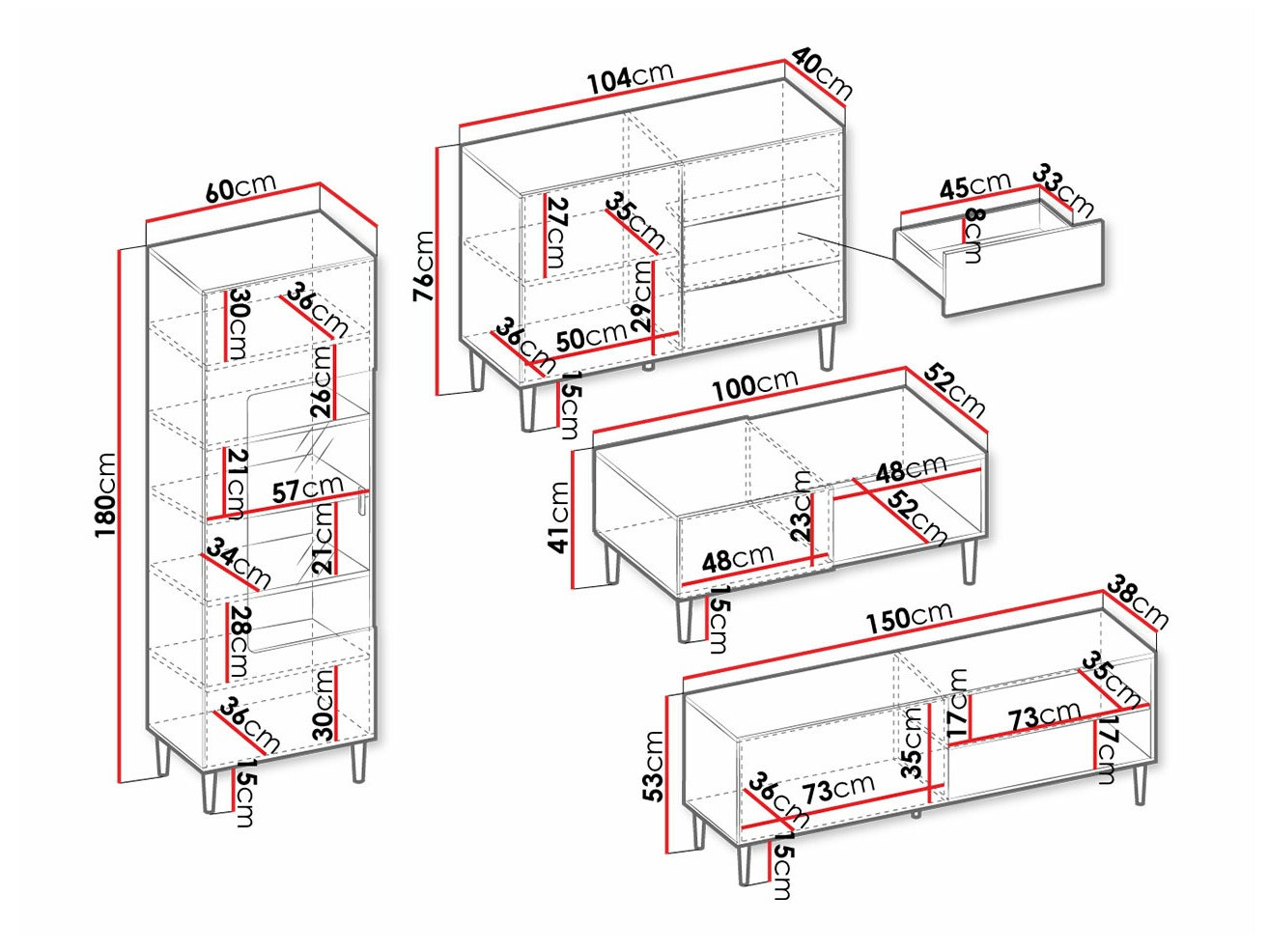 Ensemble de salon Comfivo Mavmono 109 (Noir)
