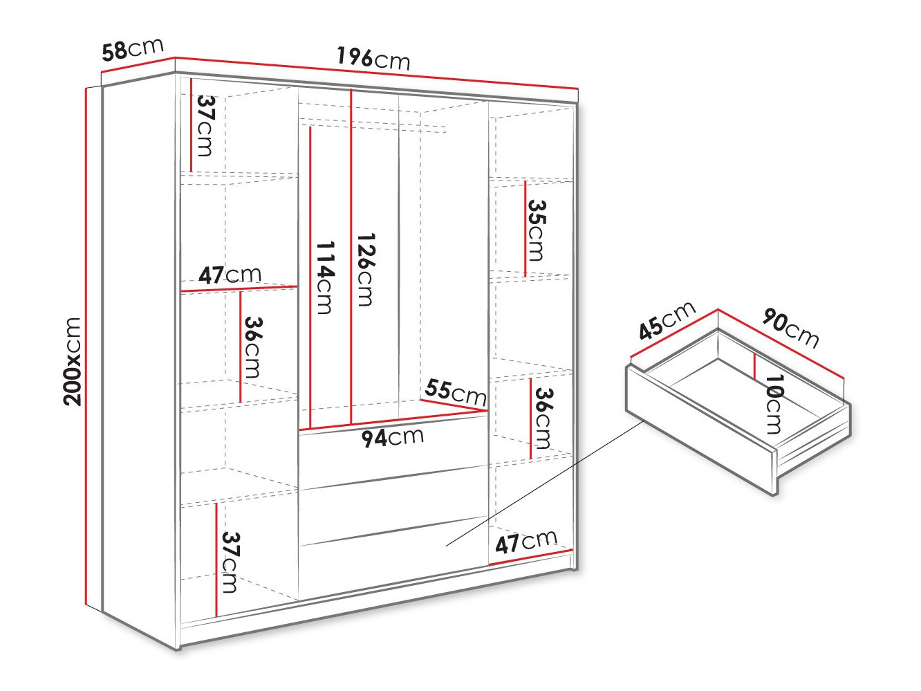 Armoire Musum I (Blanc)