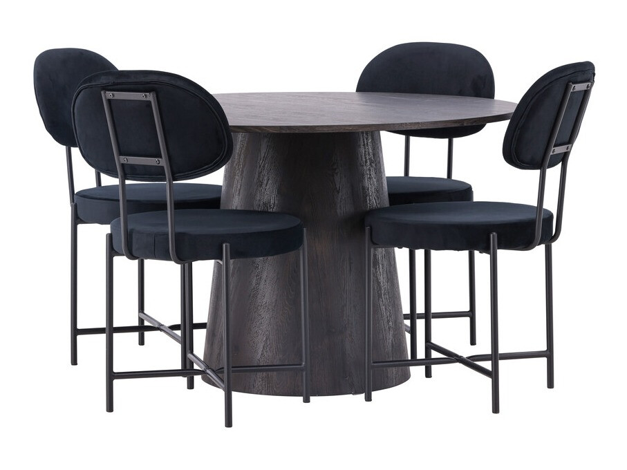 Salle à manger complète Dallas 4252 (Brun foncé)