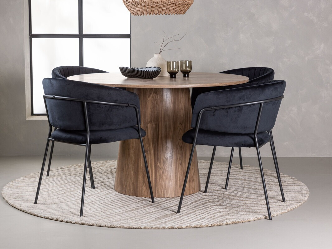 Salle à manger complète Dallas 4254 (Marron)