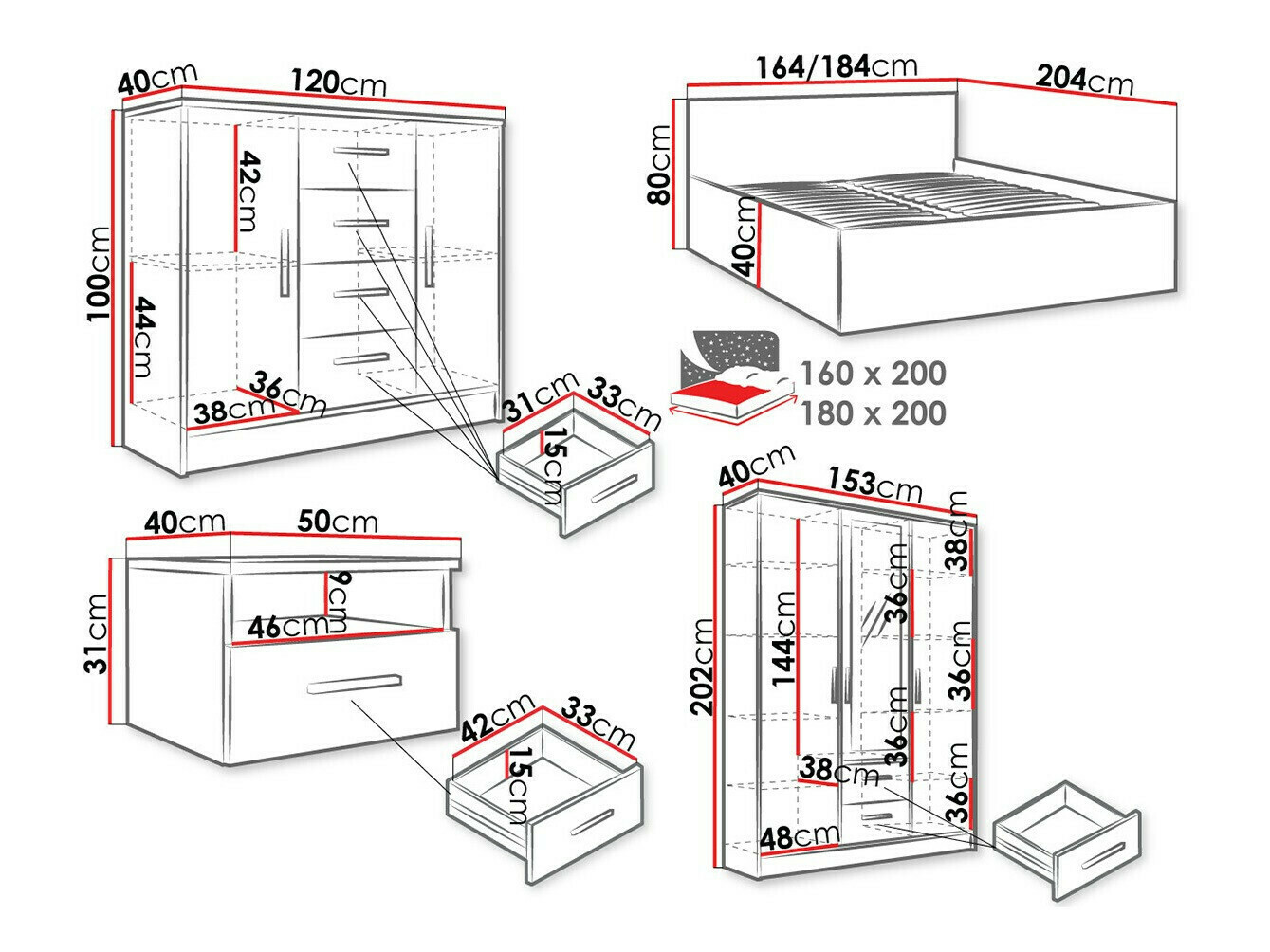 Ensemble de chambre Comfivo Pastor