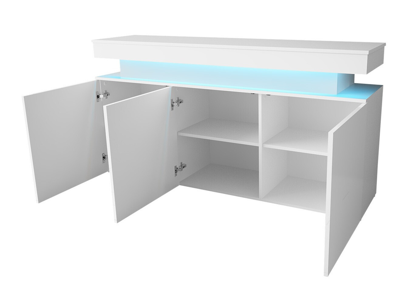 Ensemble de salon Monfero I (Blanc + Blanc brillant)