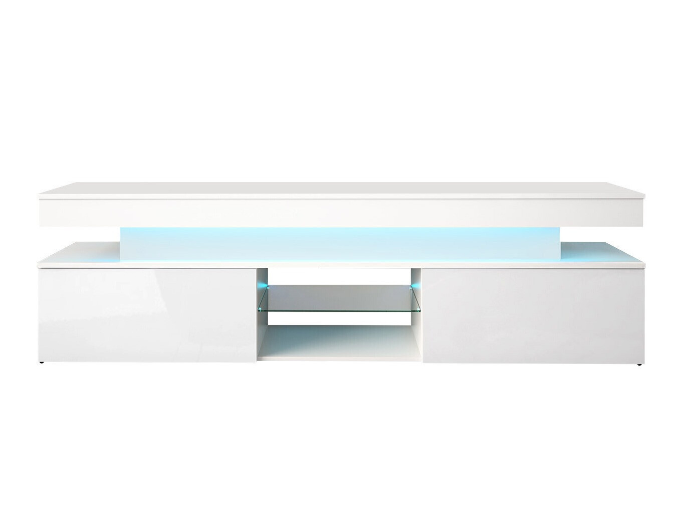 Meuble TV Monfero 103 (Blanc + Blanc brillant)