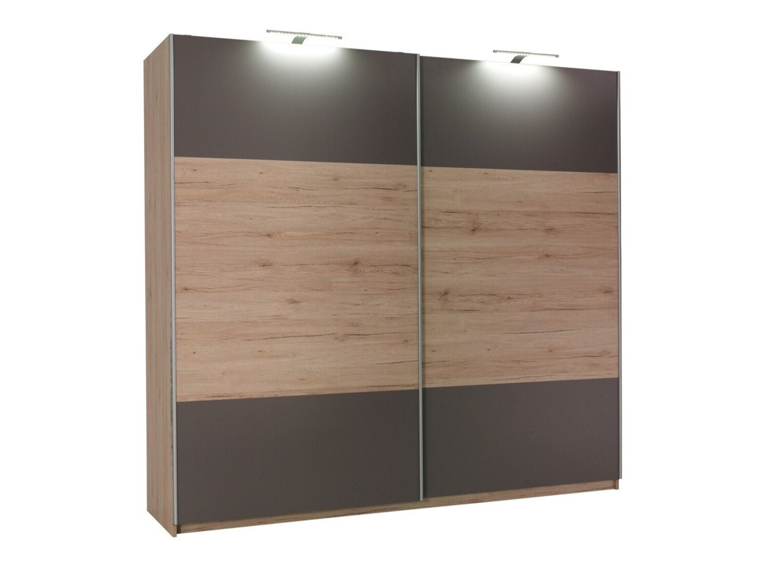 Armoire Murrieta 150 (Chêne de san remo + Gris)