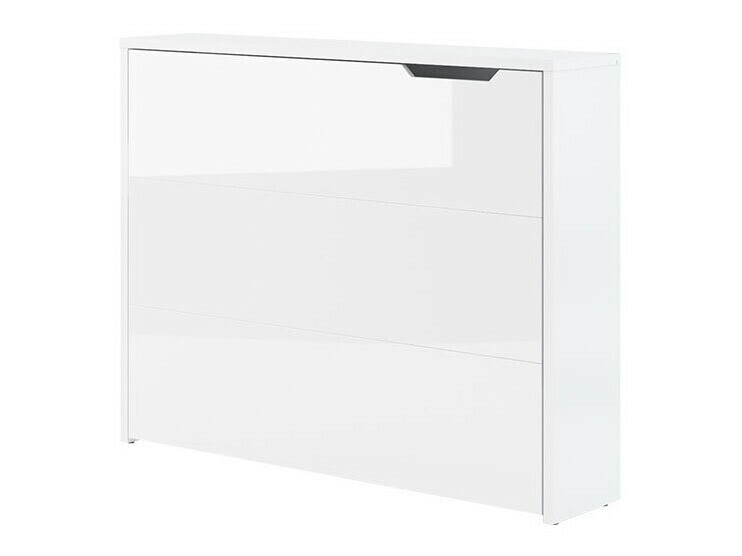 Bureau d'angle Concept Lenart III (Blanc + Blanc brillant)