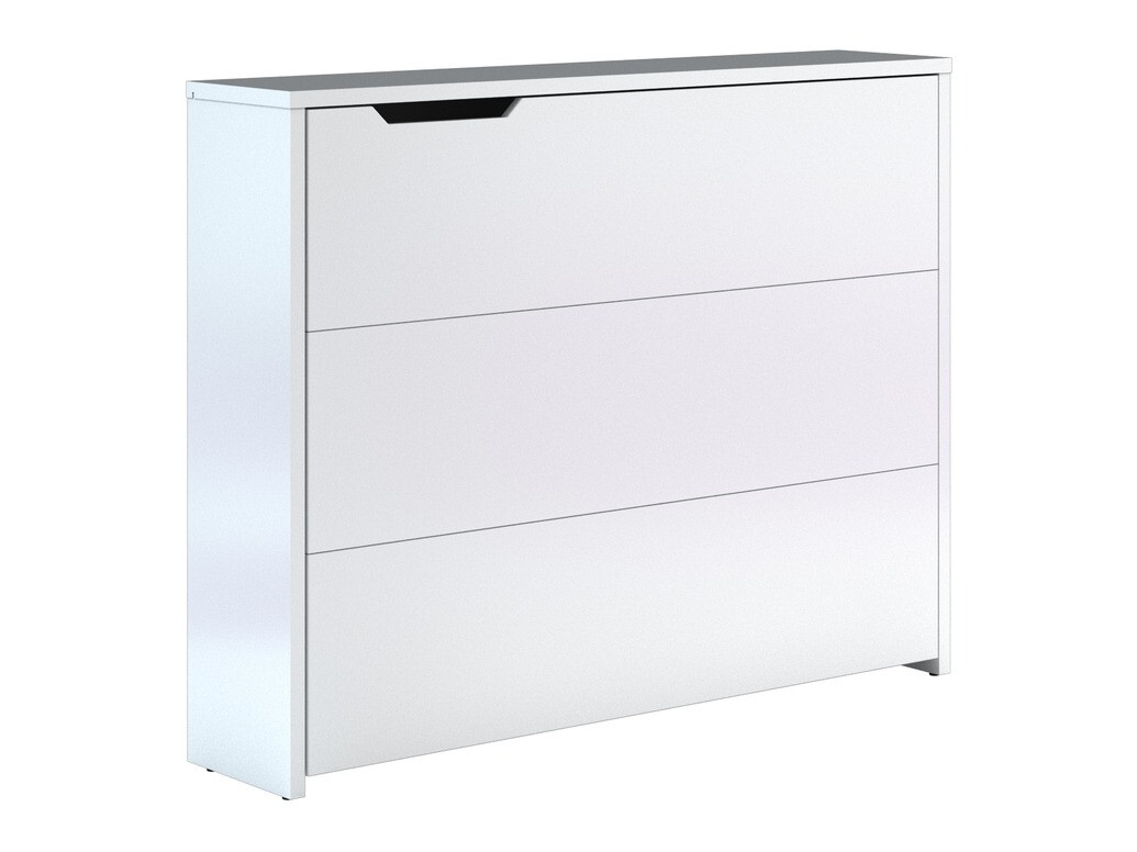 Bureau d'angle Concept Lenart III (Blanc + Blanc brillant)