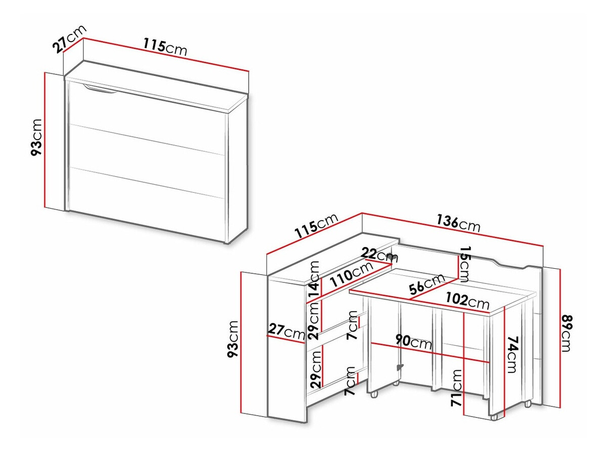 Bureau d'angle Concept Lenart III (Chêne Artisan)
