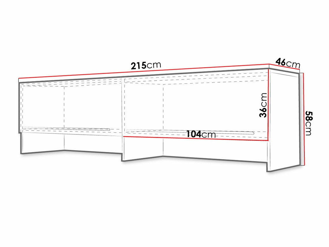 Buffet Concept Pro Lenart VI (Blanc + Blanc brillant)