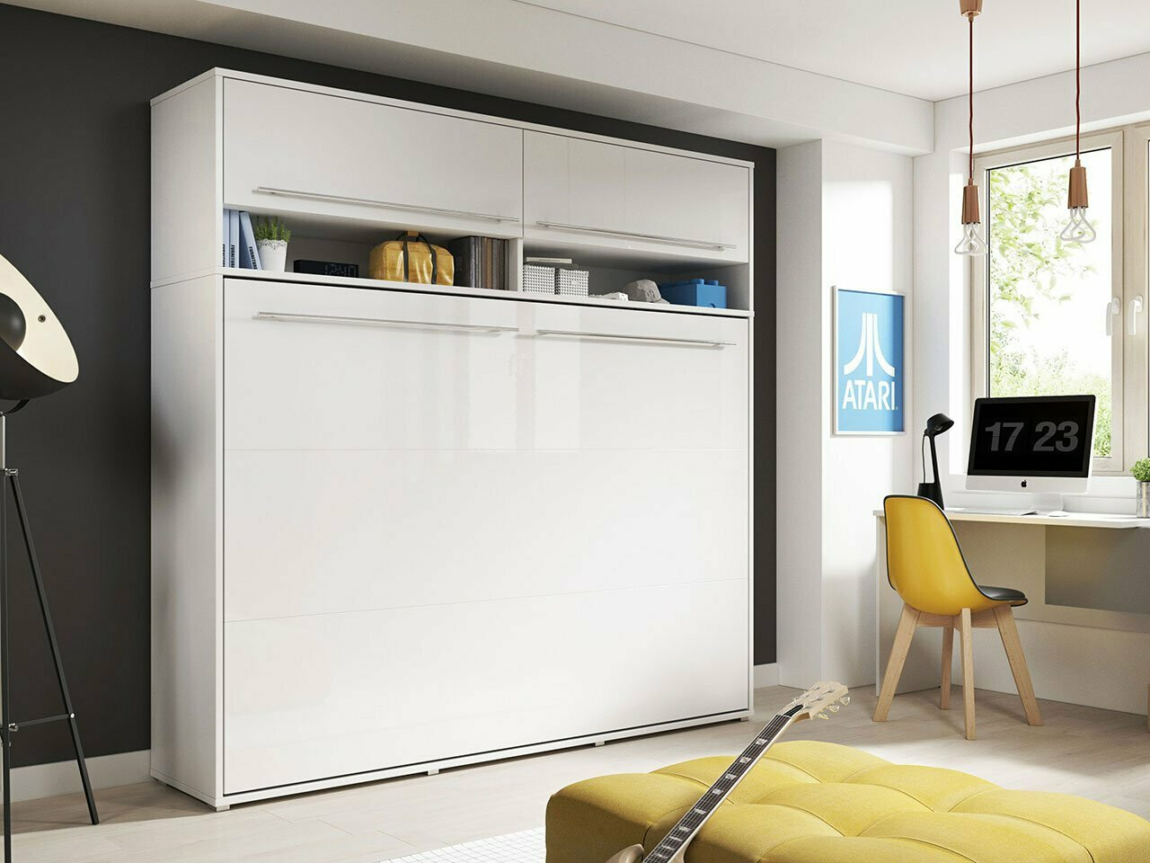 Buffet Concept Pro Lenart VI (Blanc + Blanc brillant)
