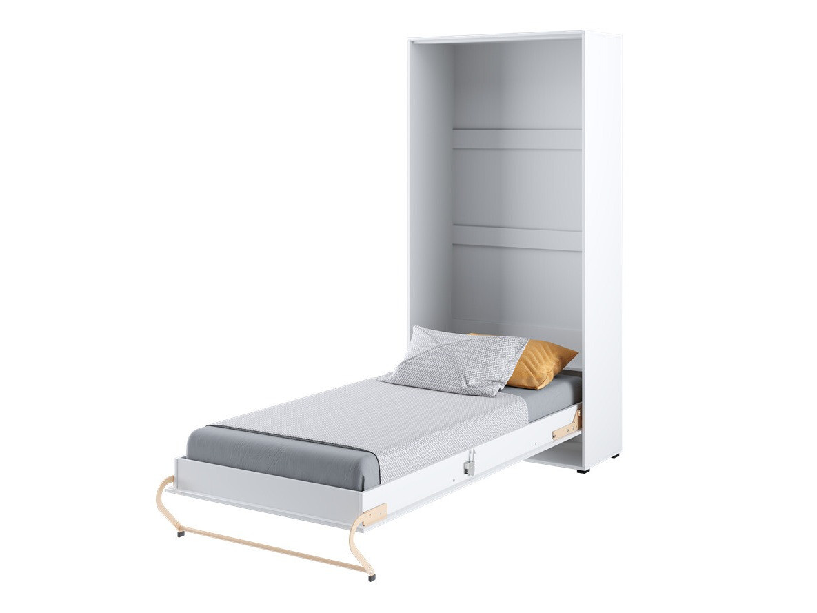 Lit escamotable Concept Pro Lenart VIII (Blanc + Blanc brillant)