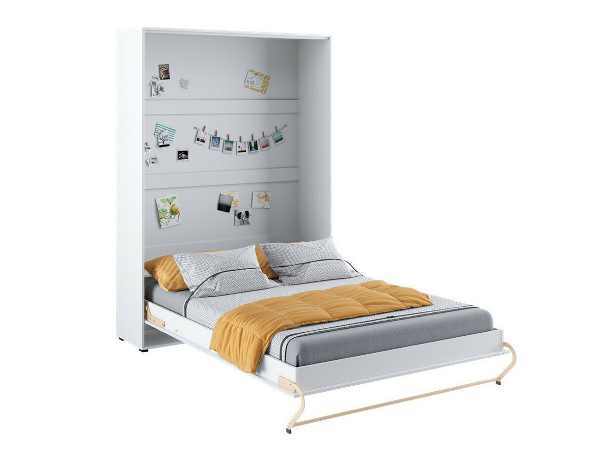 Lit escamotable Concept Pro Lenart VIII (Blanc + Blanc brillant)