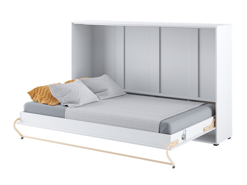 Lit escamotable Concept Pro Lenart IX (Blanc + Blanc brillant)