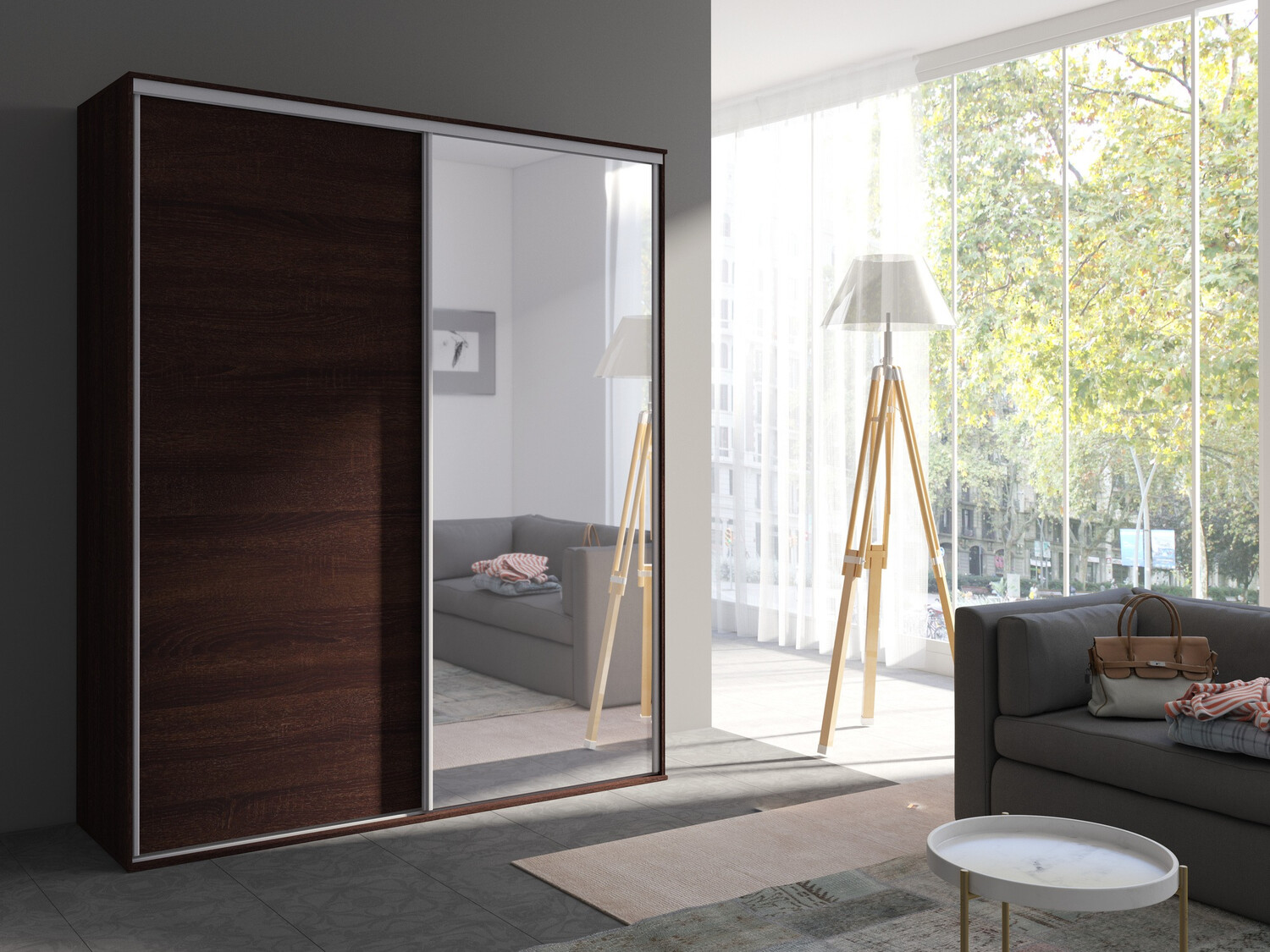 Armoire Murrieta 180 (Sonoma chêne foncé)