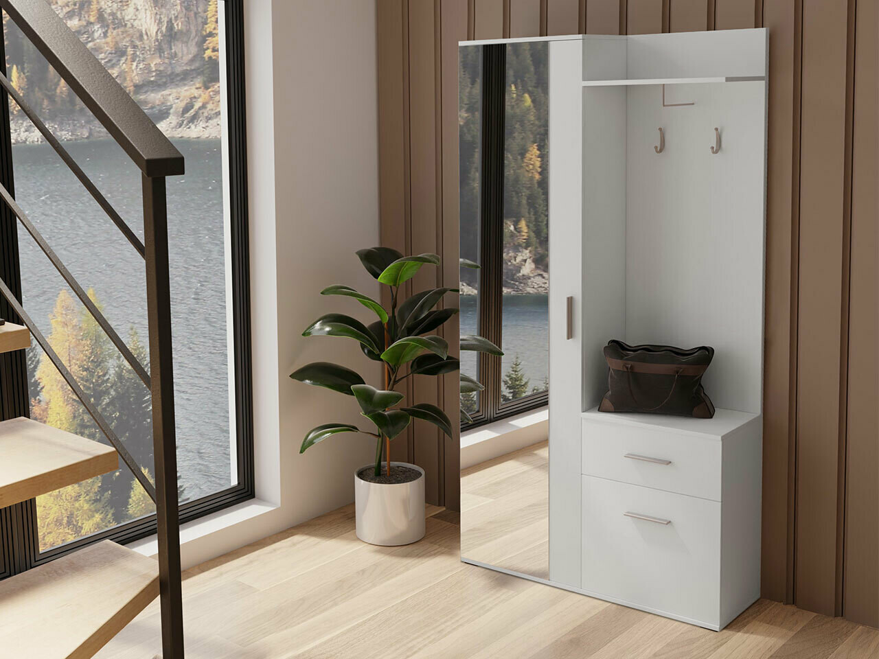 Meuble d'entrée Pavo (Blanc)
