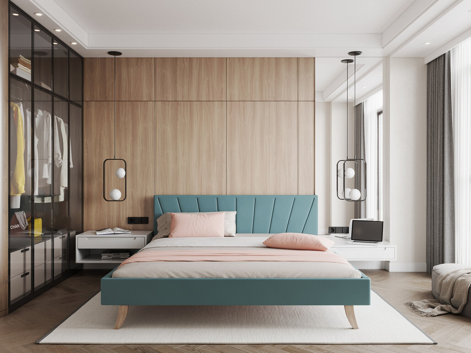 Lit Fairfield 108 (Turquoise foncé)