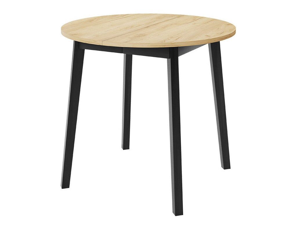 Table Edmond 112 (Chêne doré artisanal + Noir)