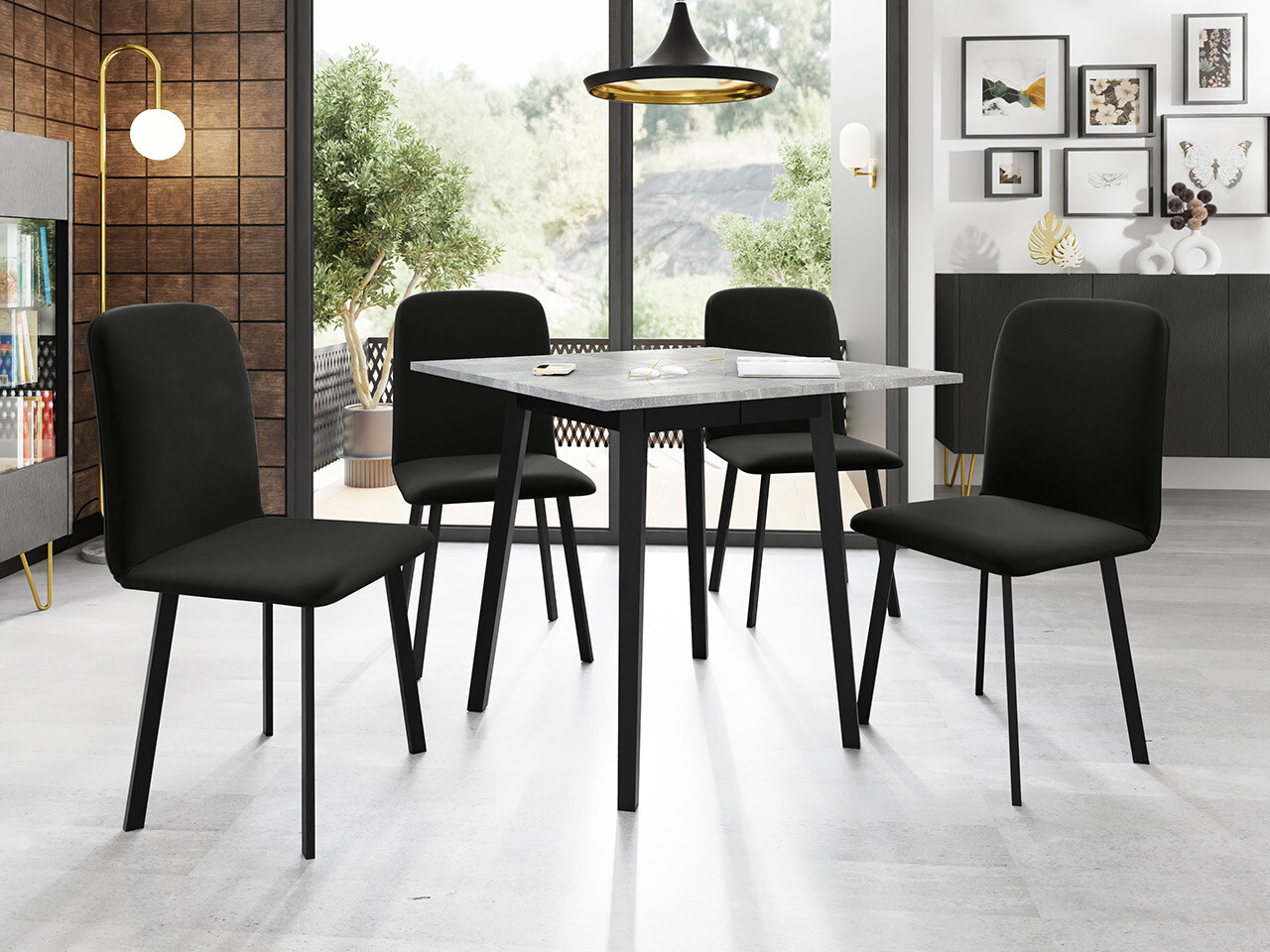 Salle à manger complète Edmond 116 (Amor Velvet 4322)