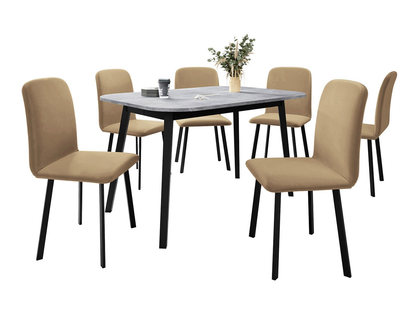 Salle à manger complète Edmond 117 (Amor Velvet 4302)