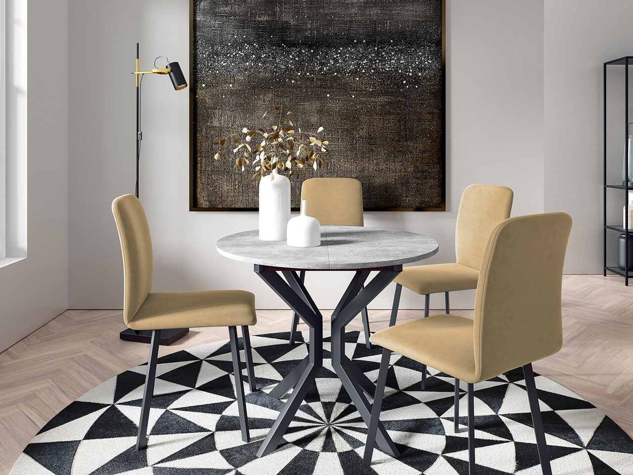 Salle à manger complète Edmond 118 (Amor Velvet 4302)