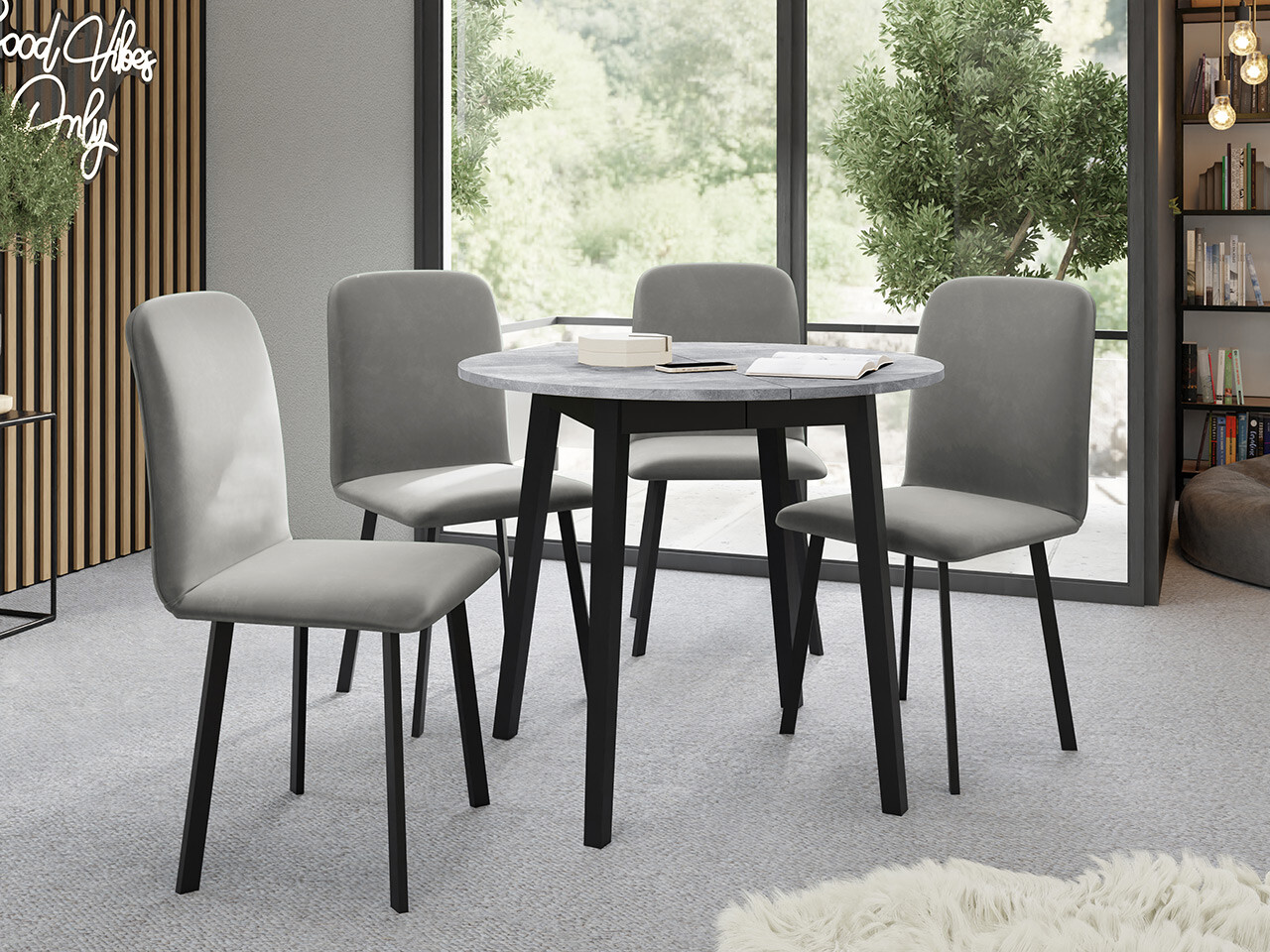Salle à manger complète Edmond 119 (Amor Velvet 4318)