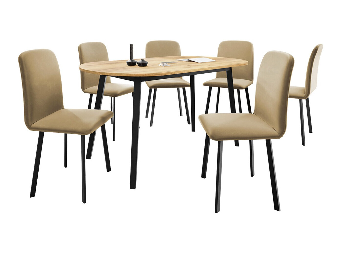 Salle à manger complète Edmond 121 (Amor Velvet 4302)