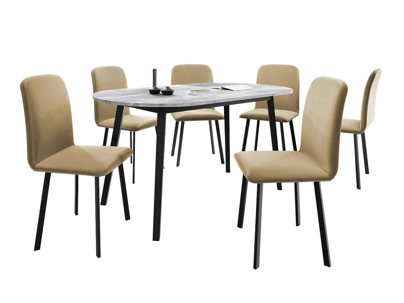 Salle à manger complète Edmond 121 (Amor Velvet 4302)