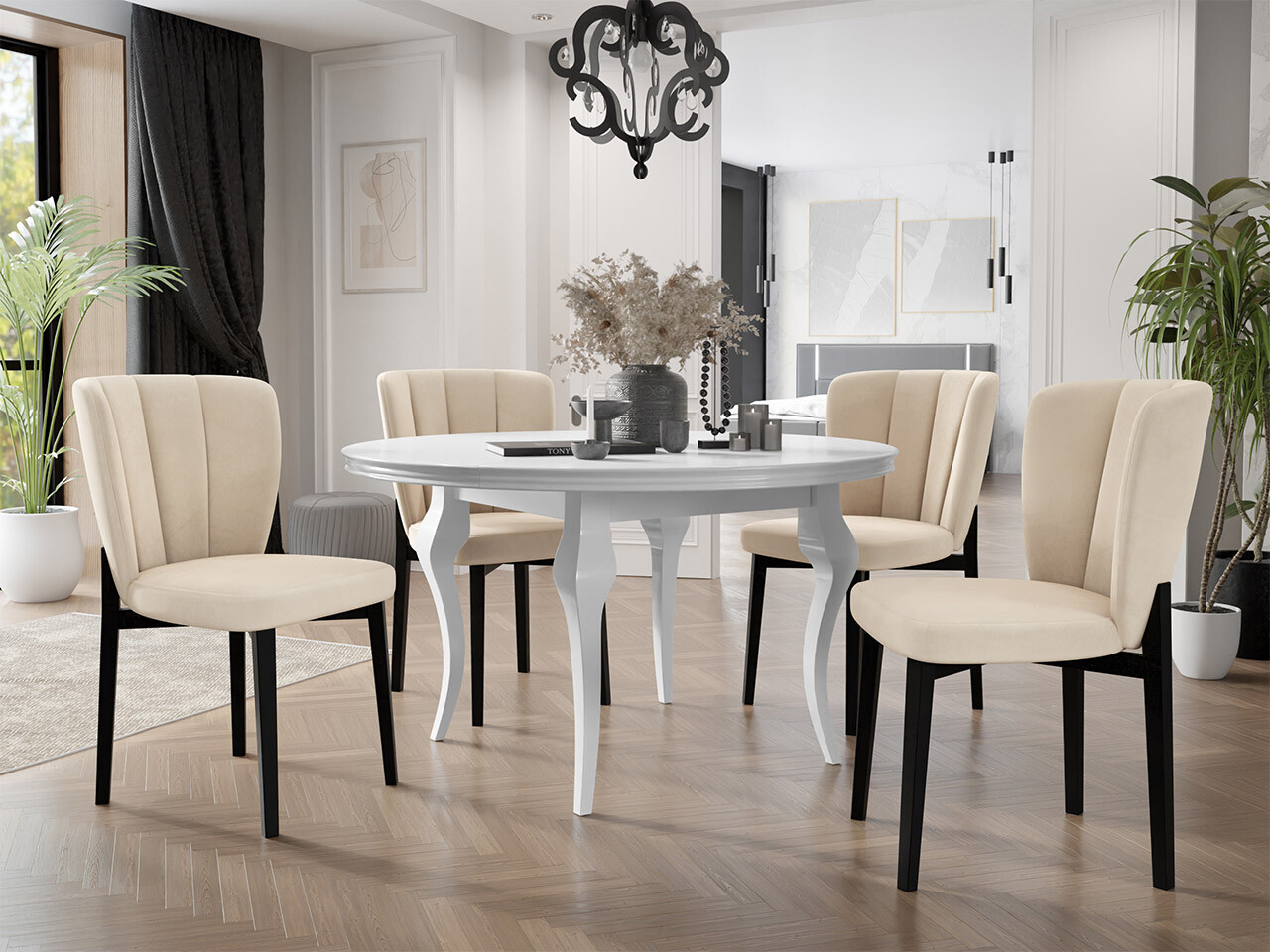 Salle à manger complète Racine 141 (Magic Velvet 2250)