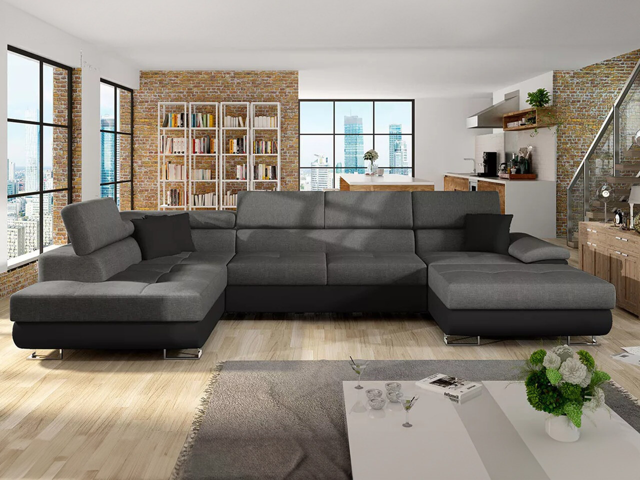 Canapé d'angle Comfivo Ruta IV (Soft 011 + Lux 06 + Soft 011)