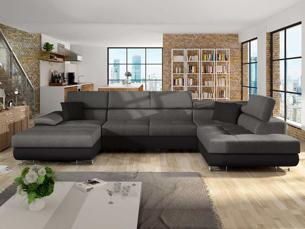 Canapé d'angle Comfivo Ruta IV (Soft 011 + Lux 06 + Soft 011)