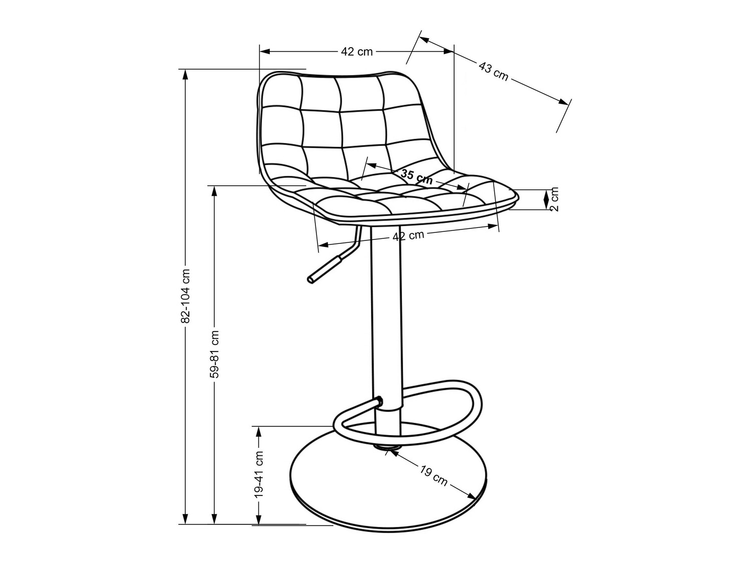 Chaise de bar Houston 1441 (Vert + Doré)