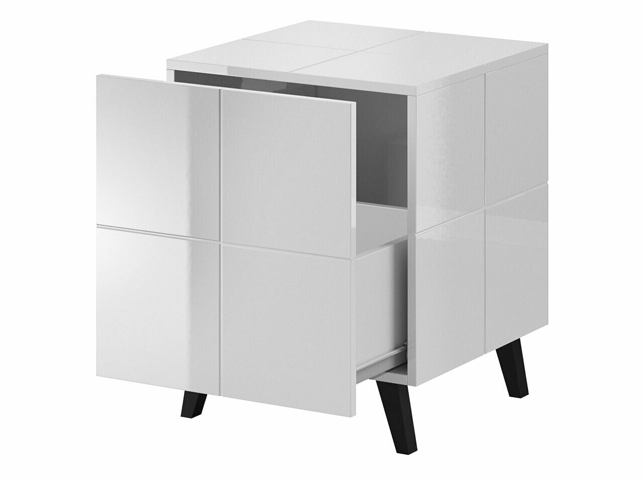 Ensemble de tables de chevet Charlotte 134 (Blanc brillant)