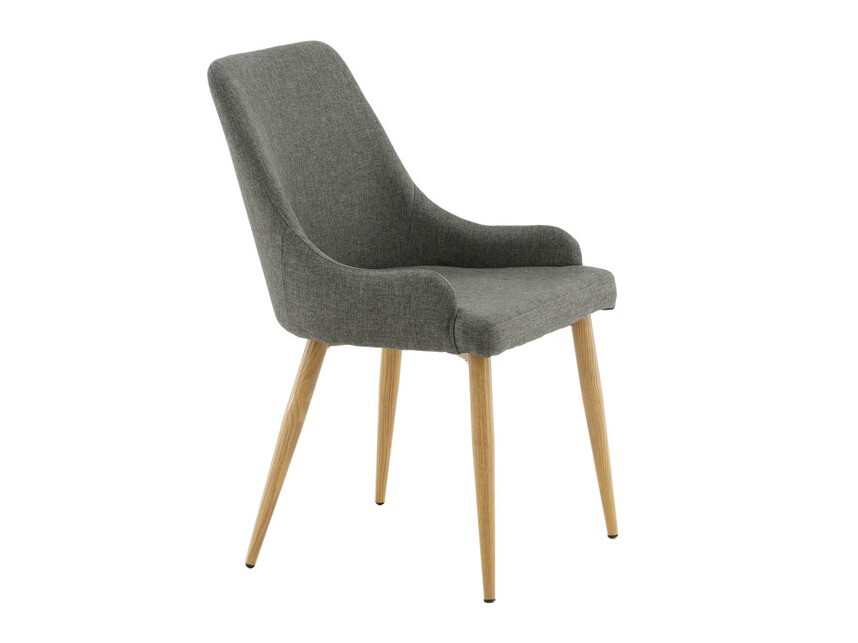 Chaise Dallas 222 (Gris foncé + Marron)