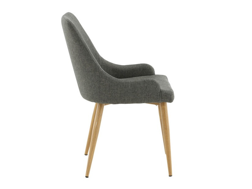 Chaise Dallas 222 (Gris foncé + Marron)