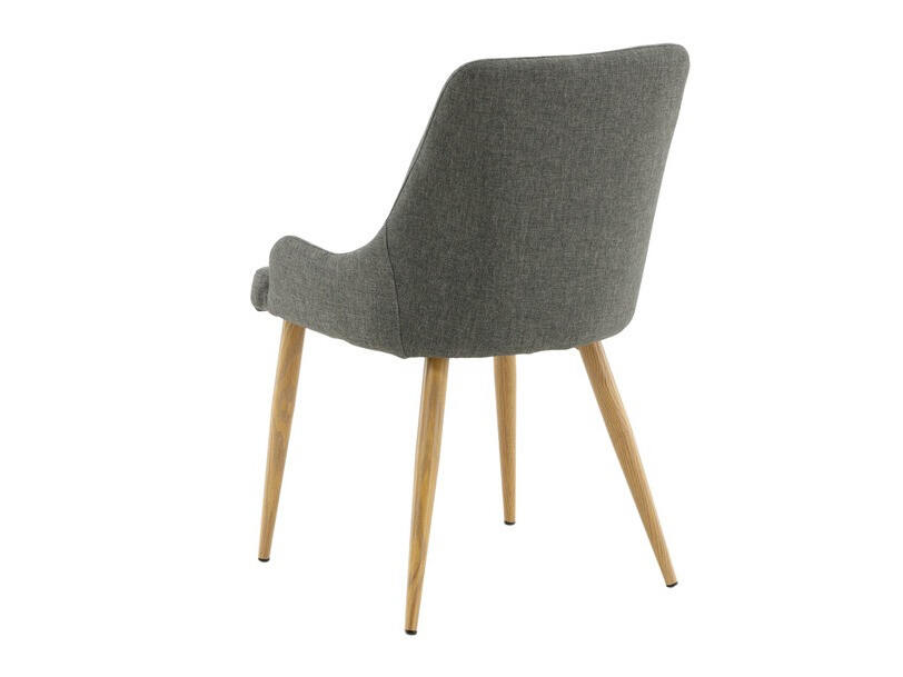 Chaise Dallas 222 (Gris foncé + Marron)