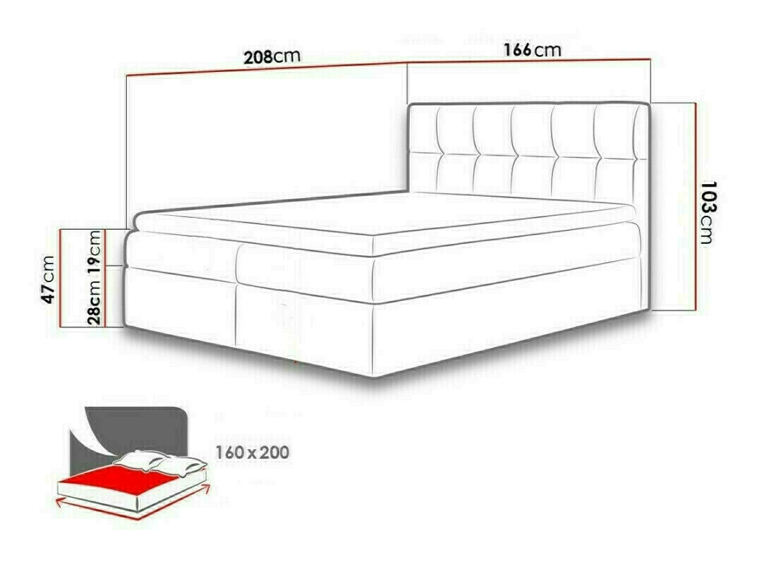 Lit boxspring Aedes (Muna 08)