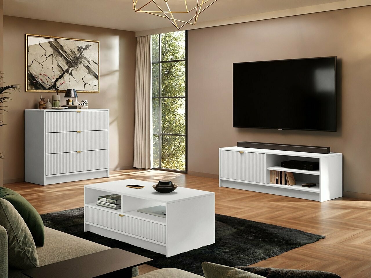 Table basse Comfivo Papilio (Blanc)