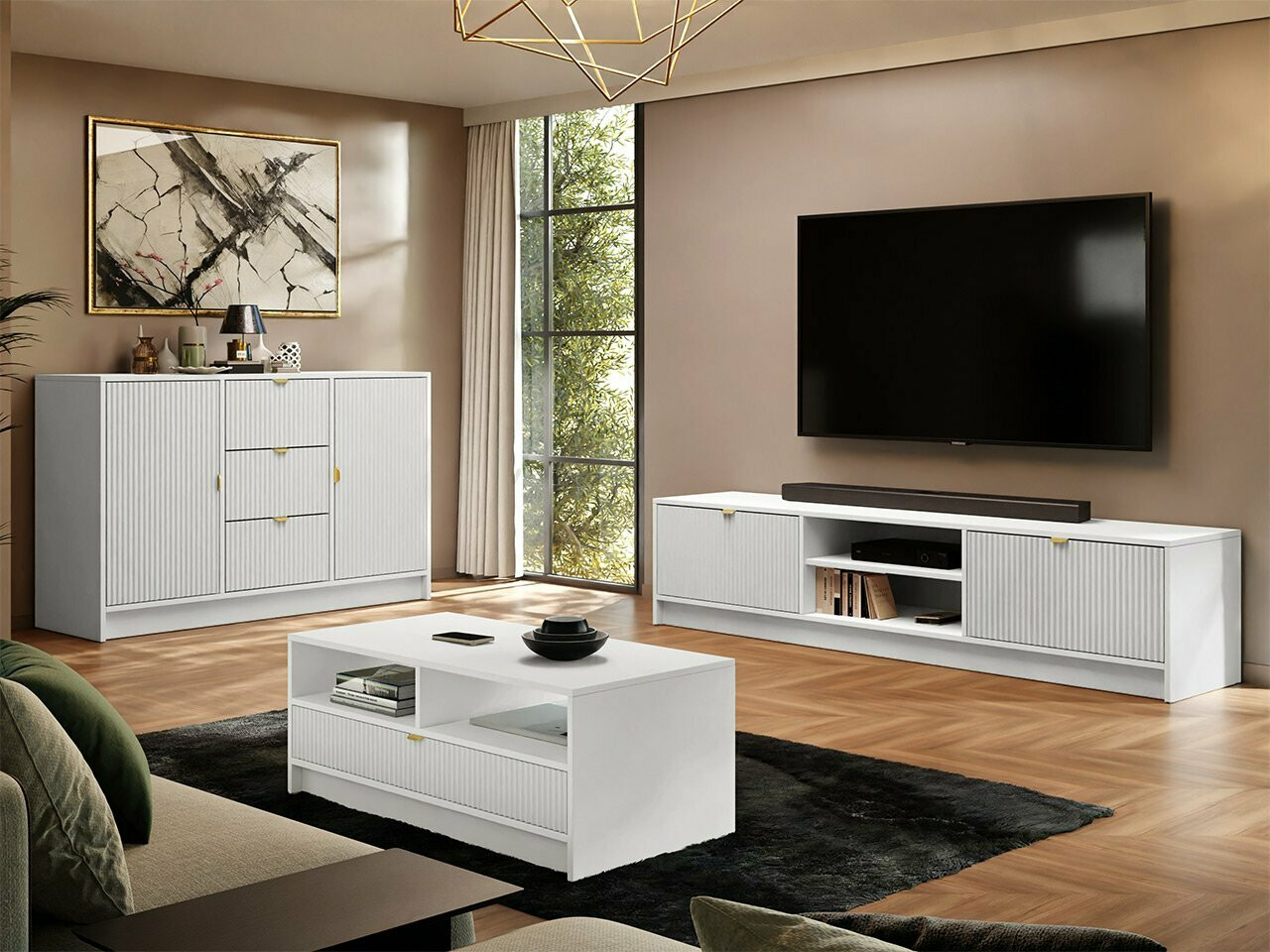 Table basse Comfivo Papilio (Blanc)