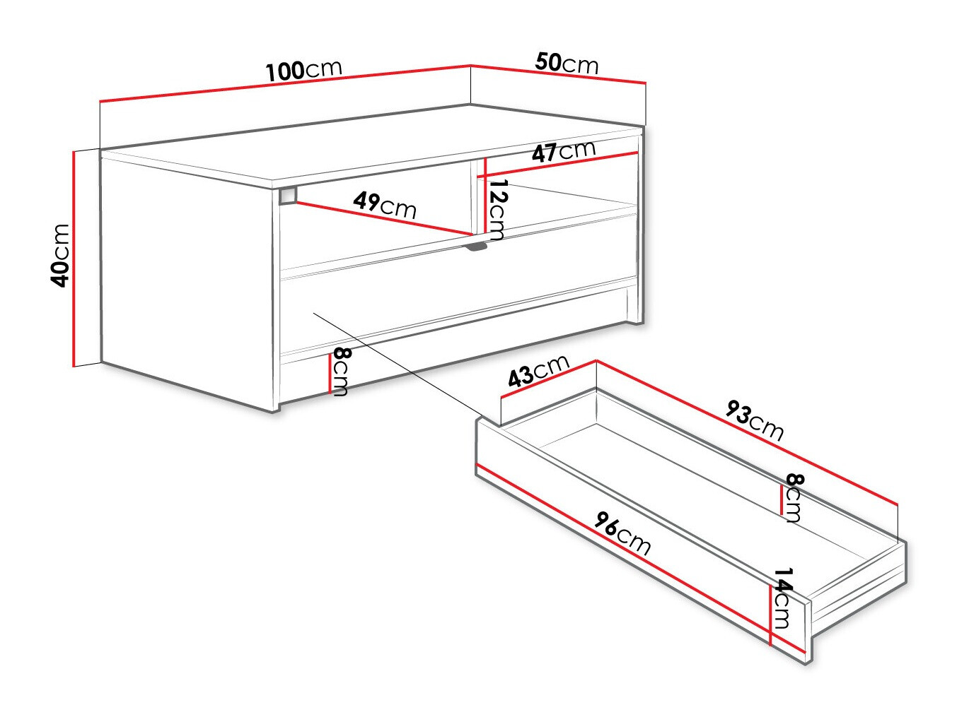 Table basse Comfivo Papilio (Blanc)