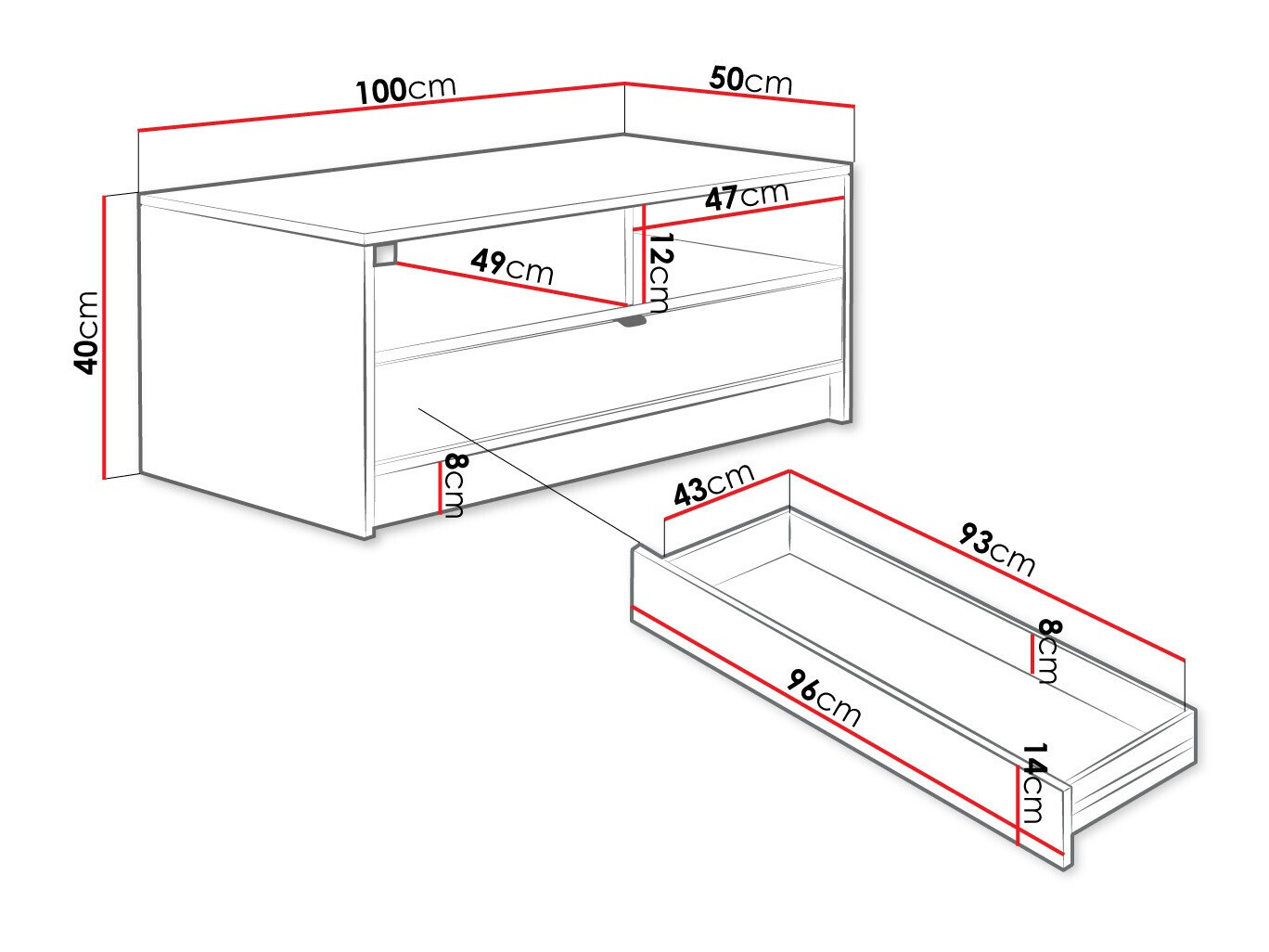 Table basse Comfivo Papilio (Noir)