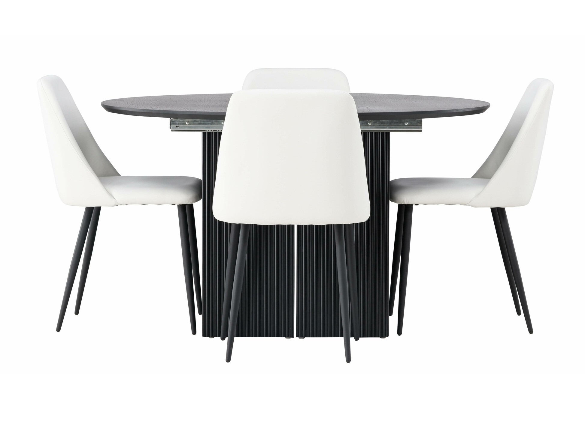 Salle à manger complète Dallas 4276 (Blanc + Noir)