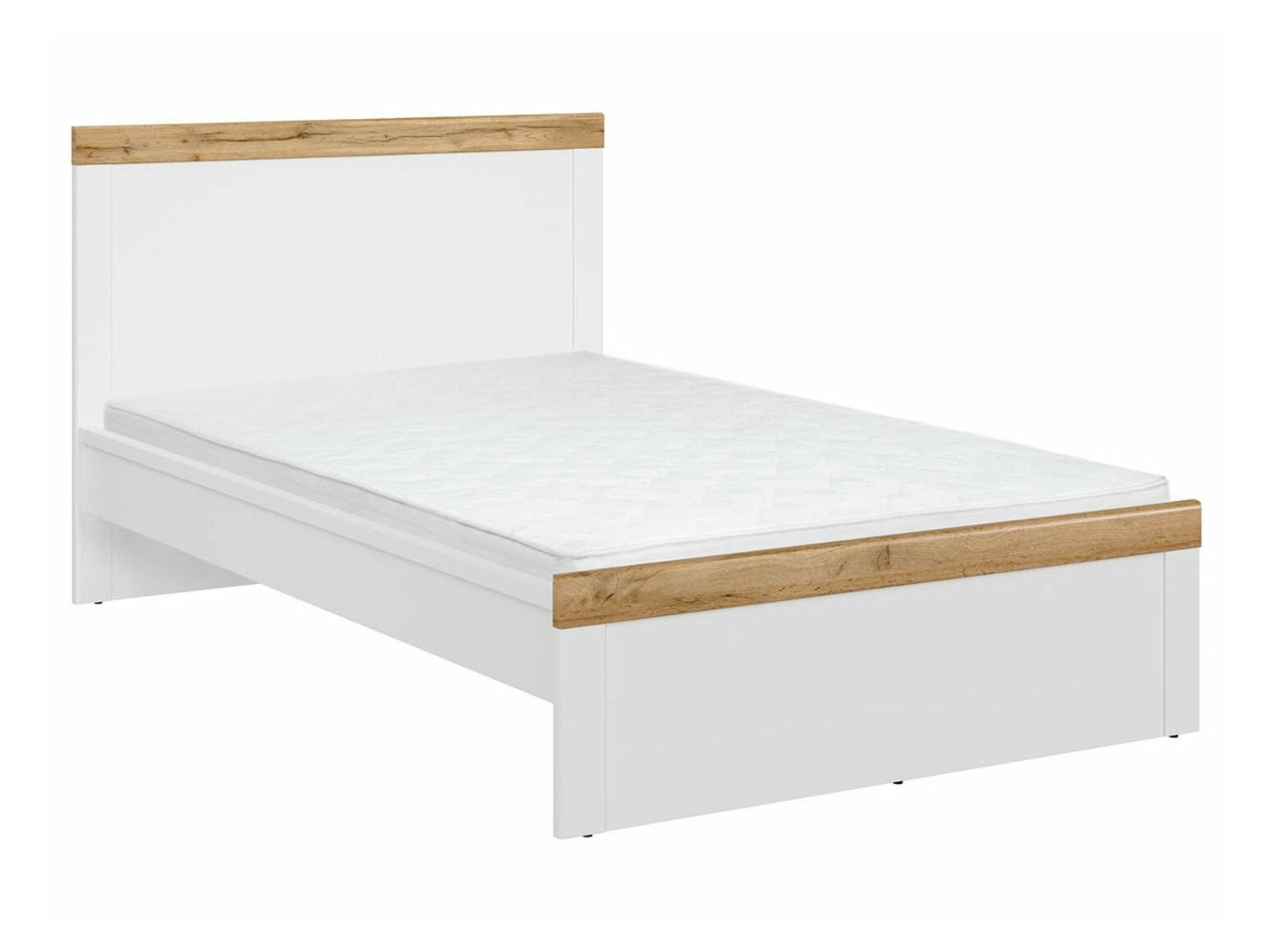 Lit Sonsoru 115 (Blanc + Blanc brillant + Chêne wotan)
